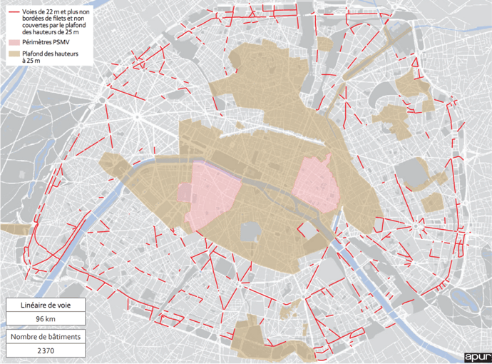 carte des surélévations